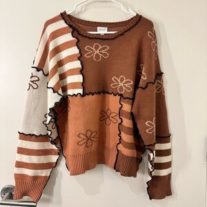 Boho Floral Sweater